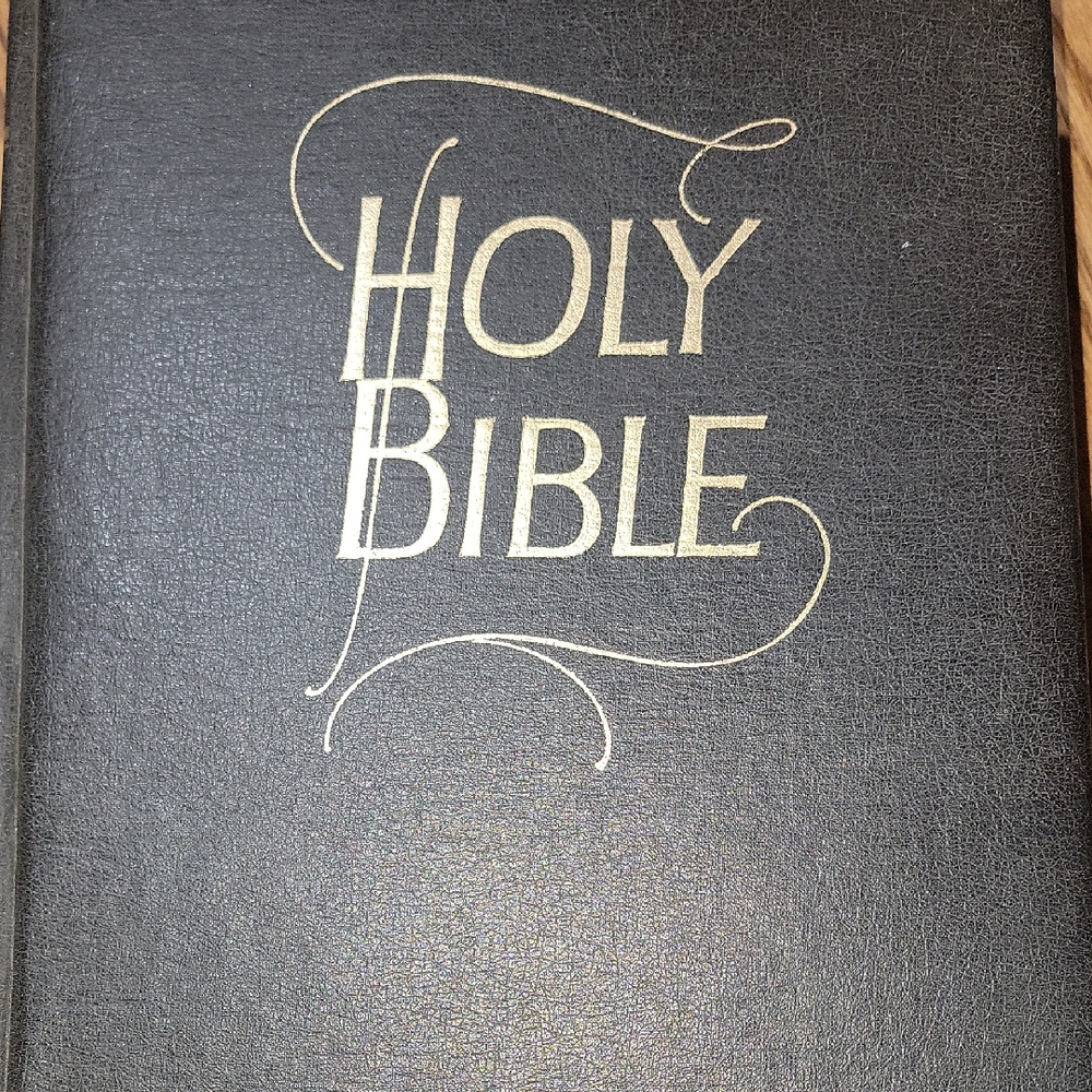 Black Hard Back Holy Bible King James Version Illustrated
